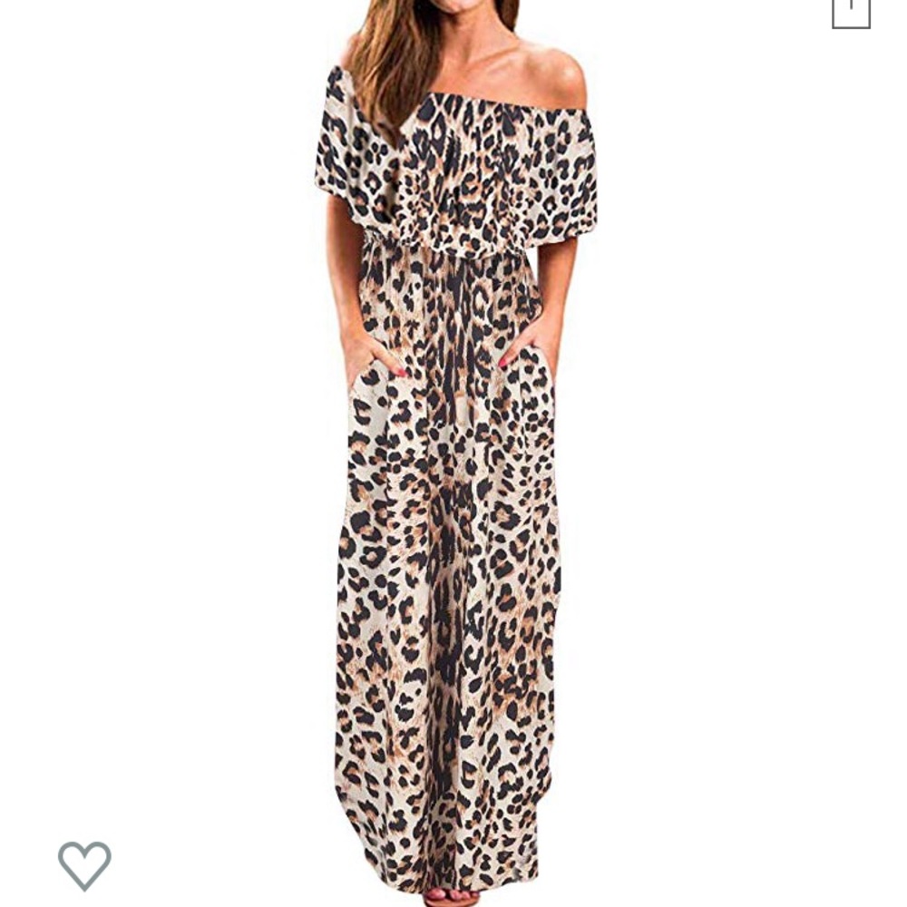 ✨❗️NWOT✨❗️Off The Shoulder Leopard Maxi Dress
